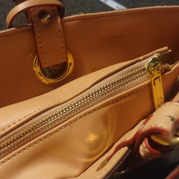 Michael Kors Brown Jet Setter Unique Tote Metallic Brown Bag - Picture 13 of 16